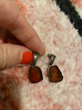 Amber Drop Earrings